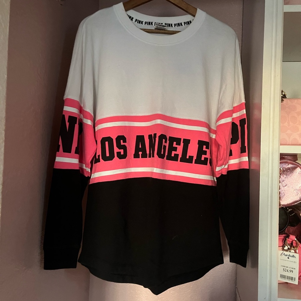 Pink and Black Los Angeles Long Sleeve Shirt